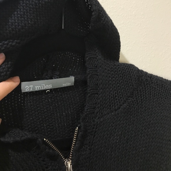 27 MILES SZ S KNIT HOODIE SWEATER VEST - Picture 3 of 4